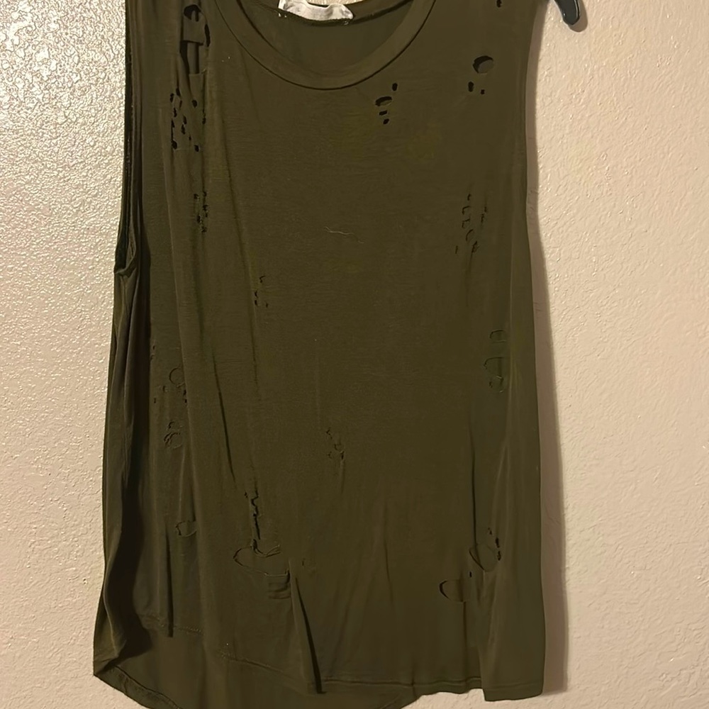 Distress tank top